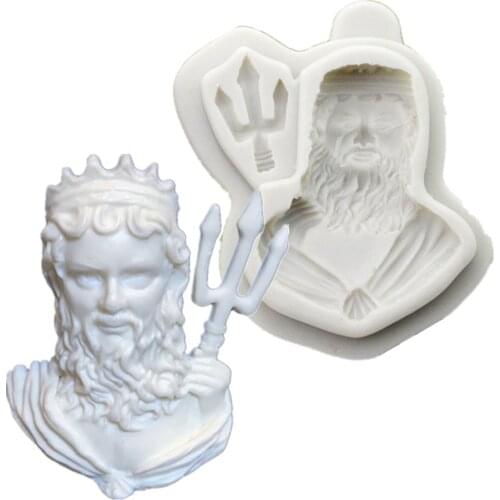 Luyou 1pc King Cake Tools Resin Silicone Molds Fondant Moulds Cake Decorating Tools , Kitchen Accessories FM1943