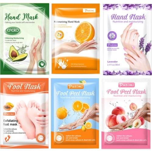 PUTIMI Hand Mask Moisturizing Hand Gloves Paraffin Gloves Whitening Hand Mask Peeling Dead Skin Foot Exfoliating Mask Spa Socks