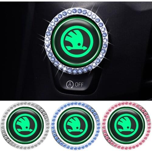 One-click Start Button Sticker for Skoda Kodiak Citigo Superb 3 Kodiaq Yeti Octavia Fabia Karoq Kamiq Rapid Felicia Accessories