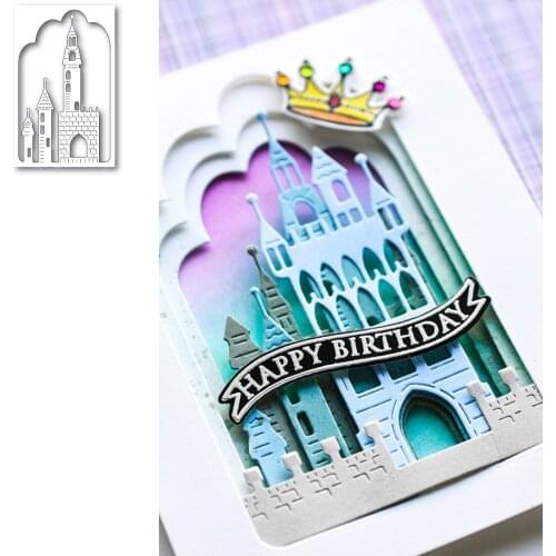 New 2021Behind the Castle Metal Cutting Dies Scrapbook Diary Decoration Stencil Embossing Template DIY Greeting Card Make Albums