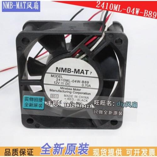 NEW NMB-MAT Minebea 2410ML-04W-B89 6025 12V 0.7A 6CM high air volume cooling fan