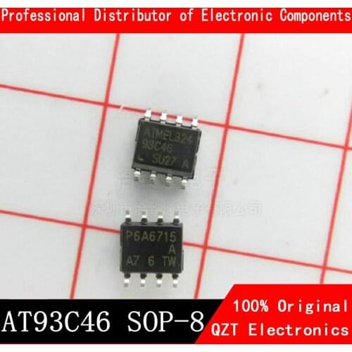 10PCS 93C46 SOP-8 AT93C46 SOP8 SMD New and Original IC Chipset