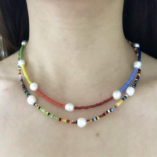 2020 natural real freshwater pearl chokers necklace summer beach boho bohemian femme necklace women jewelry accesorios mujer
