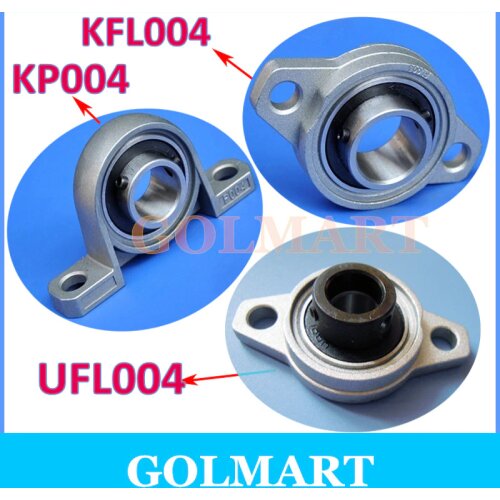 20 mm shaft bearing kirksite bearing insert bearing with housing KP004 pillow block bearing