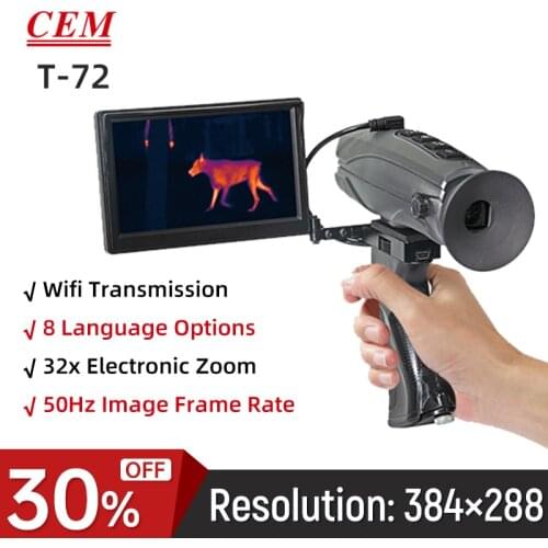 CEM Thermal Camera for Hunting Wifi Handheld Embedded Night Vision Outdoor Monocular Scope Observation Infrared Thermal Imager