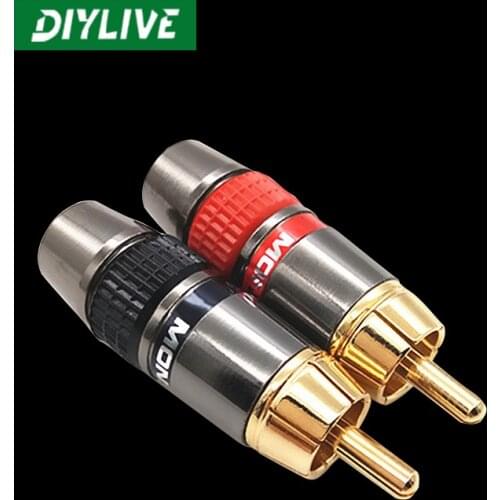 DIYLIVE MONSTER Gold plated RCA Lotus Plug-in Hi-Fi Fired Audio Signal Cable Terminal