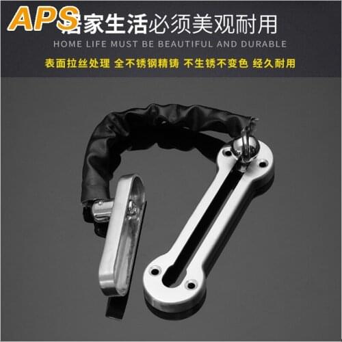 Stainless Steel Anti-theft Chain 2.0 Thickened Door Chains Buckle Safety Locks Room Door Bolt Hotel Butterfly Bolt
