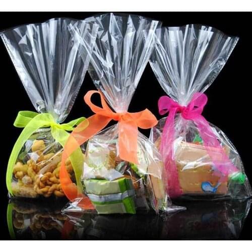 100pcs 6 Kind Size Transparent Design Glass Cookies DIY Gift for Christmas Wedding Party Candy Food Packaging Opp Bag