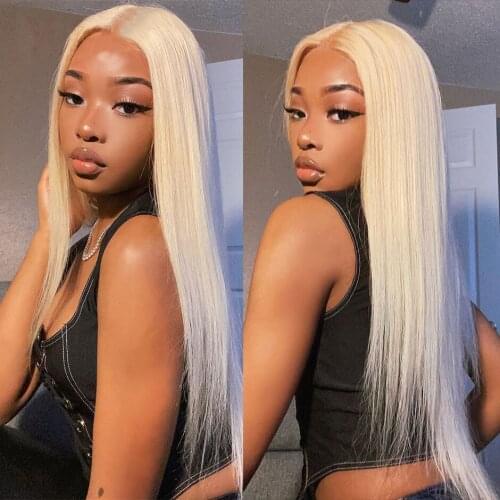 Straight Lace Front Wig Transparent Lace Wigs 613 Lace Frontal Wig 4x4 Closure Wig T Part Lace Wig Human Hair Peruvian Fuduete