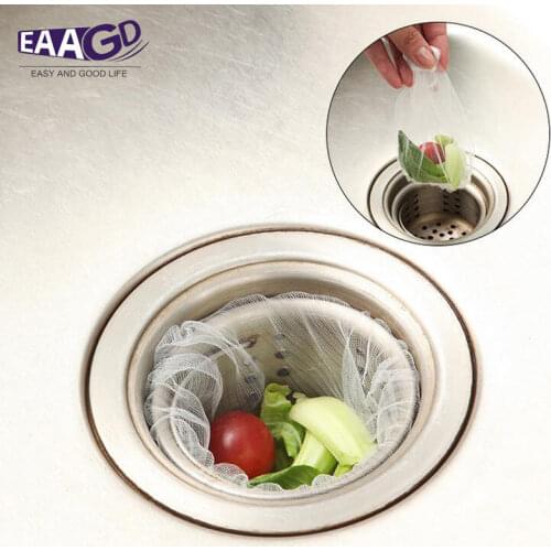 Sink Strainer Bag, Mesh Sink Sewer Filter Bag, Disposable Rubbish Bag Garbage Bag for Kitchen or Bathroom Sink