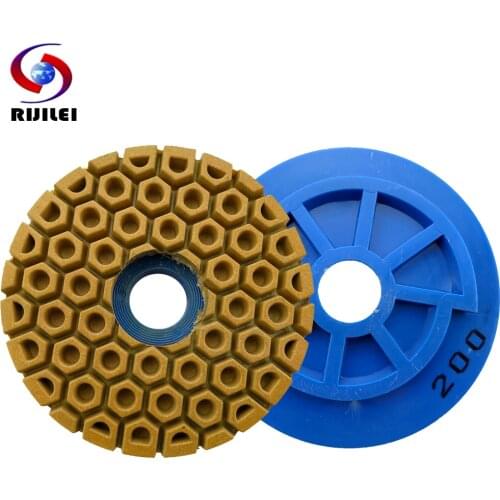 RIJILEI 5,6 Inch Snail Lock Edge Polishing Pad 125mm Edge Grinding Wheel Marble Polishing Pad Grinding Granite Concrete Stone