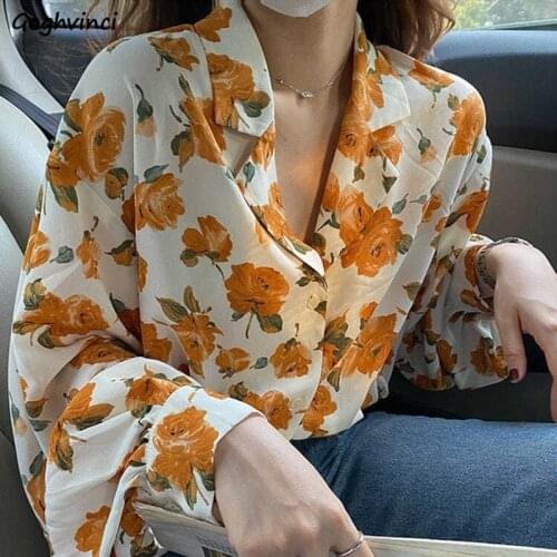 Shirts Women V-neck Chiffon Yellow Rose Plus Size 3XL Romance Sexy Ins Korean Stylish Summer Holiday Female Blouses