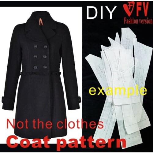 McCall Pattern Clothing DIY Overcoat Sewing Pattern Coat Sewing Template Cutting drawing BFY-6