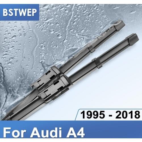 BSTWEP Wiper Blades for Audi A4 B5 / B6 / B7 / B8 / B9 Hook / Latch / Slider / Push Button Arms Model Year from 1995 to 2018