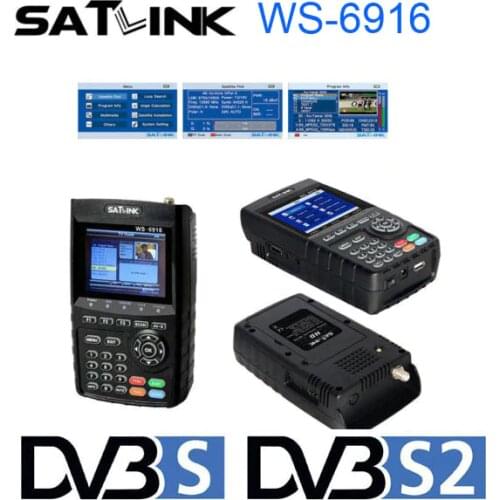 Satfinder dvb s2 Satlink WS-6916 DVB-S2 Satellite Finder Satellite meter MPEG-2/MPEG-4 Satlink WS 6916