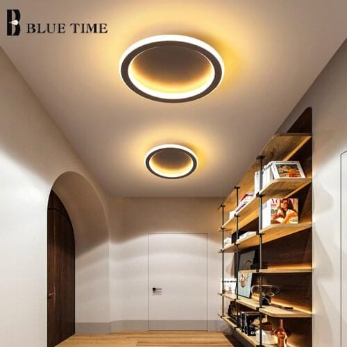 12W Small Led Ceiling Light Black&White Modern Chandelier Ceiling Lamp Star Lamp Aisle Lamp for Living room Dining room Bedroom