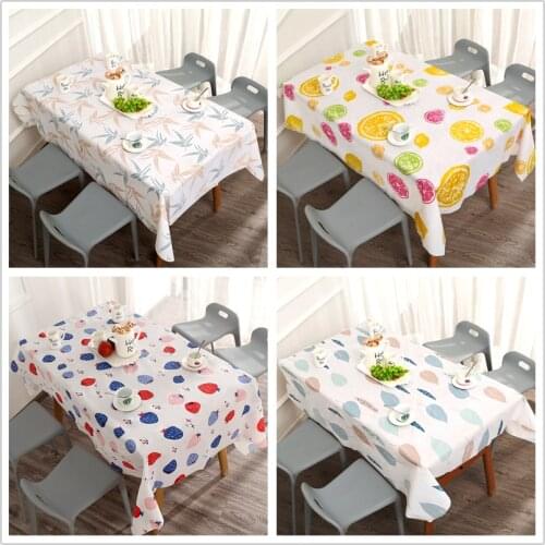 Printed Table Cloth Waterproof Oil-proof PVC Tablecloth for Dinning Room Party Wedding Banquet