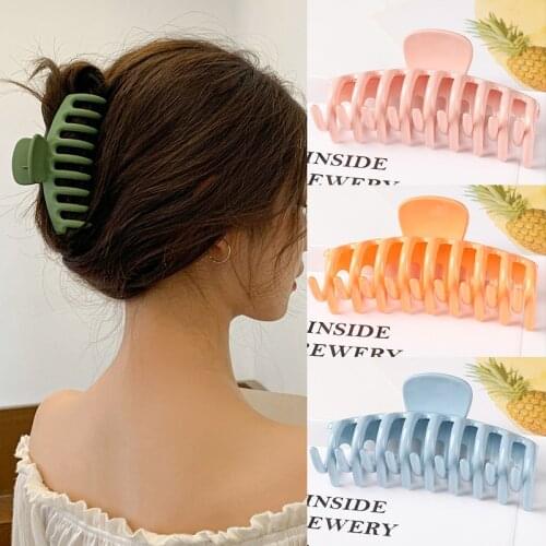 Simple Large Acrylic Acetate Hair Claws Leopard Geometric Transparent Hair Crab Bath Clip For Women Girl Hair Clamps Accessories