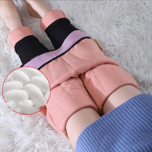 Plus Size Winter Thicken Pencil Pants Y2K Elastic High Waist Slim Warm OL Pants Women Casual Fall Black Fleece Trousers P222