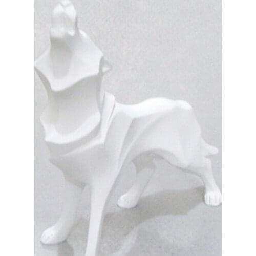 1 Pcs Statue Nordic Wolf Animal Statues for Home Office Decoration Living Room Figurine Creative Wine Cooler Sculpture