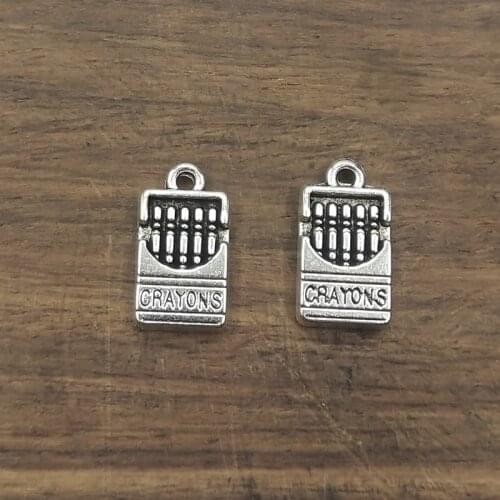 10pcs Charms crayons 16x9mm Antique Making pendant fit,Vintage Tibetan Silver ,DIY findings Handmade Jewelry