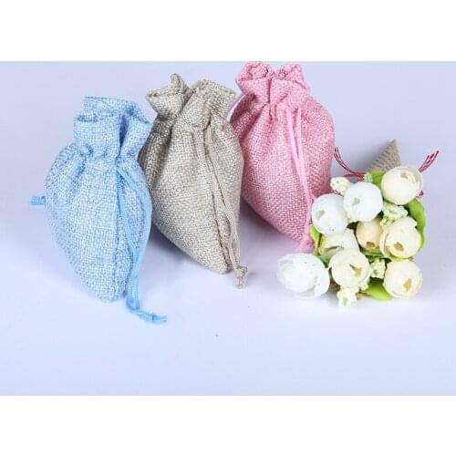 10Pcs Jewelry Bag Wedding Gift Velvet bag Jewelry Packaging Display & Jewelry Pouches Cloth Jute Bag New Year Deco Gift Bags