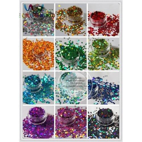 12 holographic Circle Disco Dot shape sequins paillette for nail decoration and other art DIY decora Size : 3MM