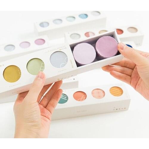 8pcs Basic Color Set Pure Simple Pattern Paper Washi Tape 15mm 30mm Adhesive Masking Tapes Journal book Stickers Decoration F428