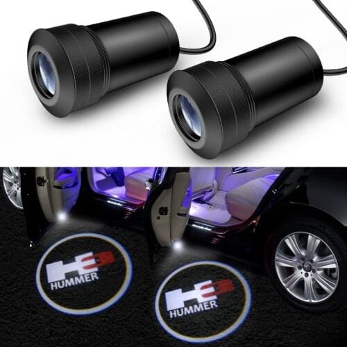 AEING 2pcs For Hummer H3 Ghost Shadow Logo welcome Car White LED Door Light Laser Courtesy Slide Projector logo Emblem light
