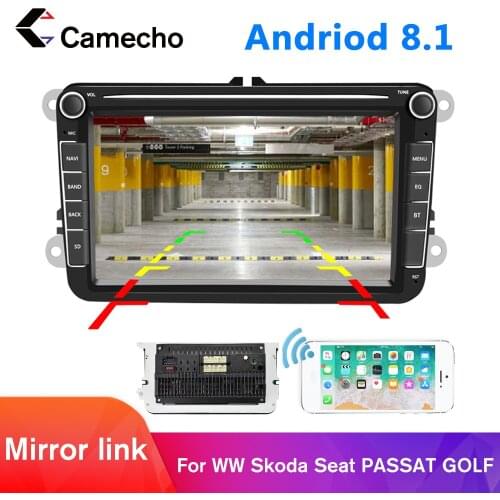 Camecho Android 2Din Car MP5 Multimedia Radio Video Player GPS Car Radio Auto Radio Stereo 8''Audio For Seat/Skoda Stereo Radio