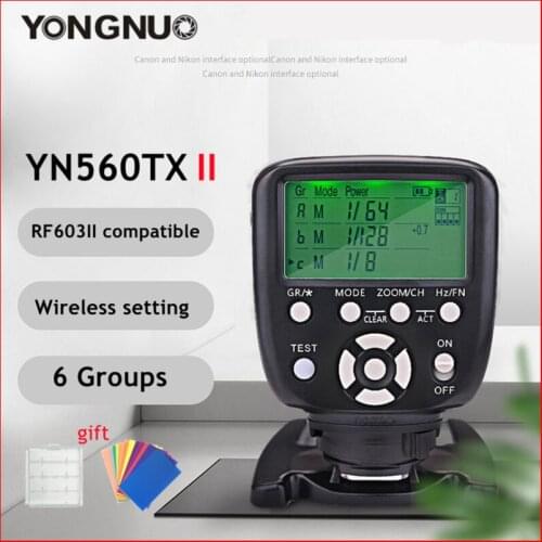 YONGNUO YN560-TX II YN560TX II Wireless Flash Trigger Controller Trasmitter For YN560III YN560IV RF602 RF603 II For Canon/Nikon