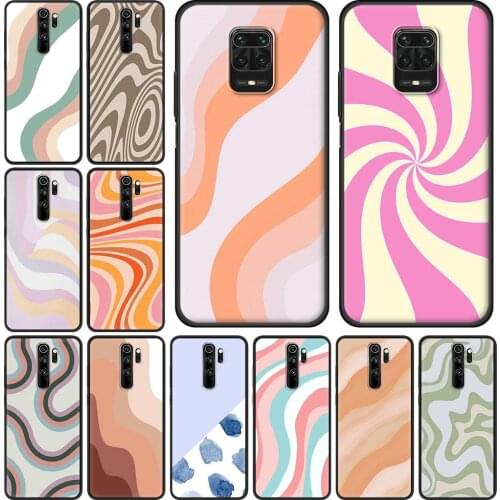 Swirl Abstract Pattern Sage Green Fashion Silicone Phone Case For Redmi K40 Note 9S 9 Prime 8 Pro Max 10 7 7A 9A 9C Cover Fundas