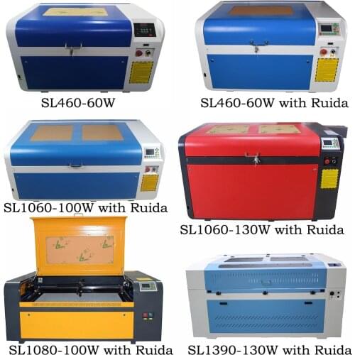 Co2 laser engraver machine SL460/1060/1080/1390 RECI Tube laser cutter RDC6442 USB laser Cutting Machine CNC factory