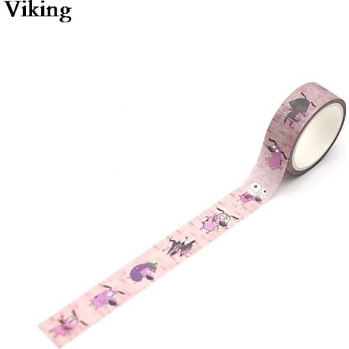15mmX5m Cartoon Dog Decorative Washi Tape Diy Stationery Sticker Masking Tape Anime Cute Adhesive Tape G0119