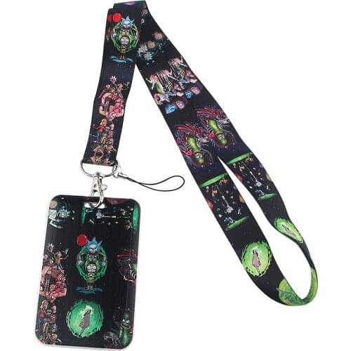 ER576 Cartoon Creative Lanyard Card Holder Student Child Hanging Neck Mobile Phone Lanyard Badge Subway Access Card Holder