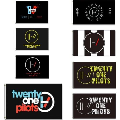 Twenty One Pilots Flag 3x5ft Alternative hip hop Decoration Indoor Or Out Door Polyester Advertising