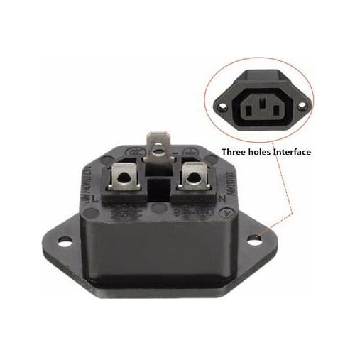 Chassis Female 15A/250V 3PIN 05231 AC IEC C13 C14 Inline Socket Plug Adapter Mains Power Connector Power Supply Output Outlet