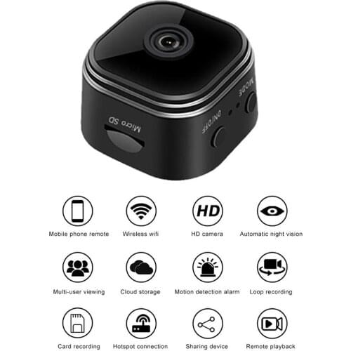 Wifi HD1080P Mini IP Camera Aerial Photography Motion Small Camera WiFi Network Remote Cloud Storage Security Surveillance Cam