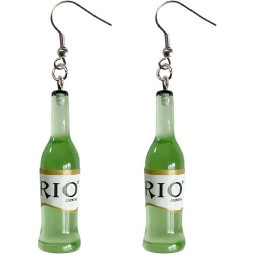 Korean personality resin earrings bar nightclub fashion hip hop creative funny wine bottle earrings earrings women jewelry