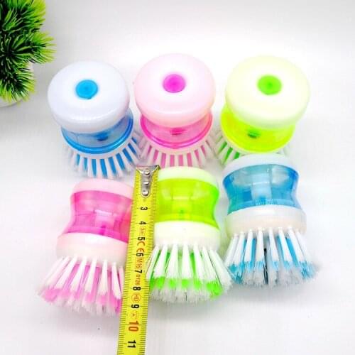 Kitchen Brush Pot Artifact Add Liquid Cleaning Brush Wash Pot Brush Brush Wash Pot Brush Hydraulic Wash Pot Brush Wholesale