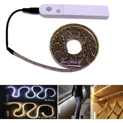 Hot 2835 SMD 5vled Night Light Indoor Wireless Sports Sensor LED Strip Battery Powered under Bed Wardrobe and Cabinet Stairs