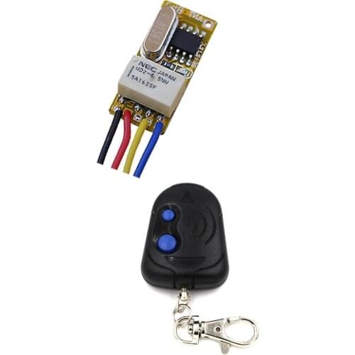 DC 3V-12V 3.6V 3.7V 5V 6V 7.4V 9V 12V Micro Wireless Remote Control Light Switch Transmitter Mini Relay Receiver 315Mhz/433Mhz