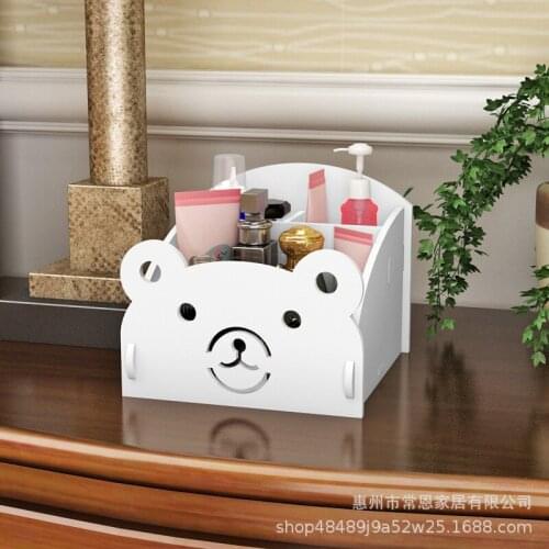 Cute Bear Creative Mini Storage Box Household Desktop Organizer Cosmetic Storage Box Desk Organizer Stationery