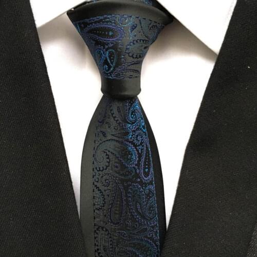 2021 Mens Ties Designer High Craft Panel Neck Tie Black Border with Blue Paisley Embroidered Cravates