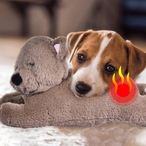 Pet Heating Plush Toy Bear Doll Toy Cat And Dog Relieve Anxiety Accompany Sleep Toy Pet Training Auxiliary Toy
