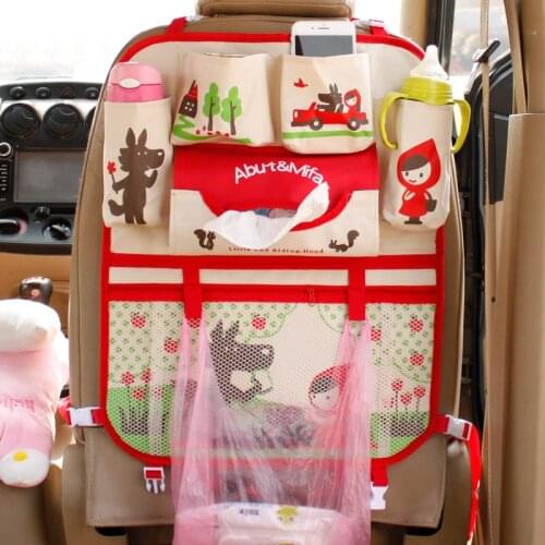 Cartoon Car Seat Back Storage Hang Bag Organizer Car styling Baby Product Varia Stowing Tidying Automobile Interior Accessories