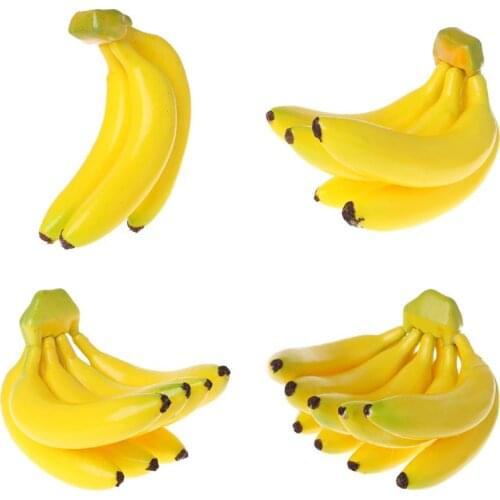 Realistic Lifelike Artificial Banana Bunch Fruit Fake Display Prop Decorative Food Home Party Decor QX2E