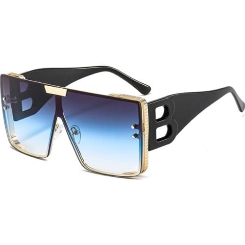 New Fashion Retro Personality Oversized B Sunglasses For Women Men Brand Design Unisex Luxury Outdoor Driving Travel Sun Glasses