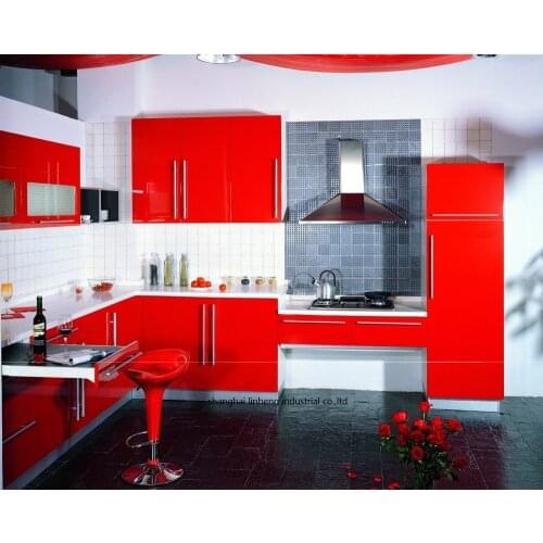 High gloss/lacquer kitchen cabinet mordern(LH-LA094)