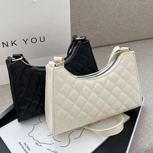 New Women Retro Handbag PU Leather Shoulder Underarm Handle Bag Purse Female Small Subaxillary Clutch Bags